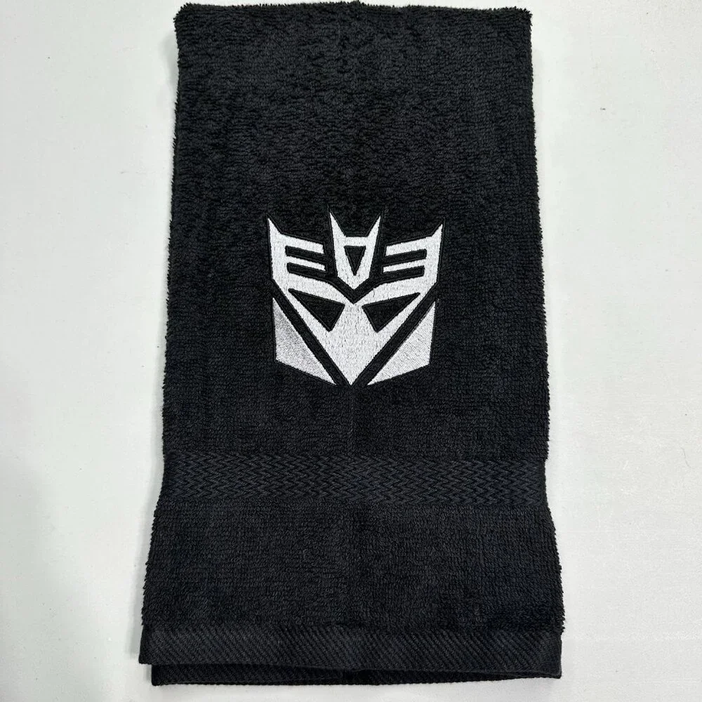 Transformers Towels Embroidered Decepticon Hand Towel Set Bathroom Decor Robots